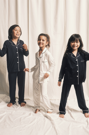 Mini Bamboo Trouser Pyjama in Navy