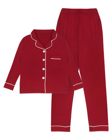 Mini Bamboo Pyjama in Burgundy