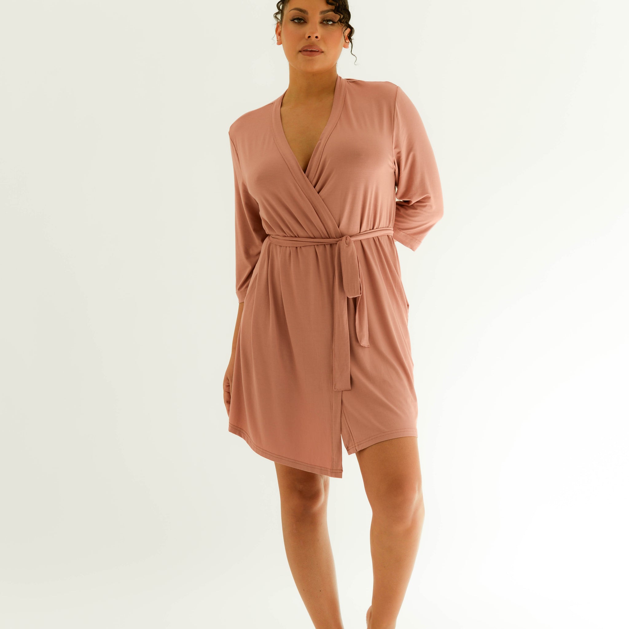 Drape Bamboo Robe in Dusk