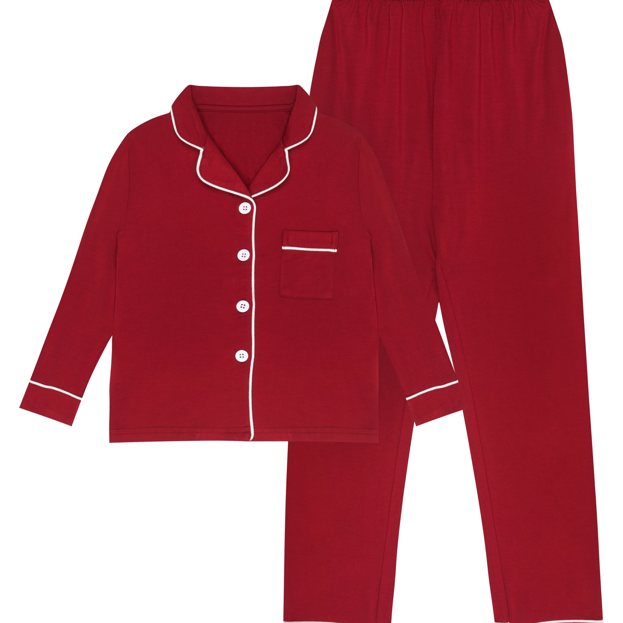 Mini Bamboo Pyjama in Burgundy